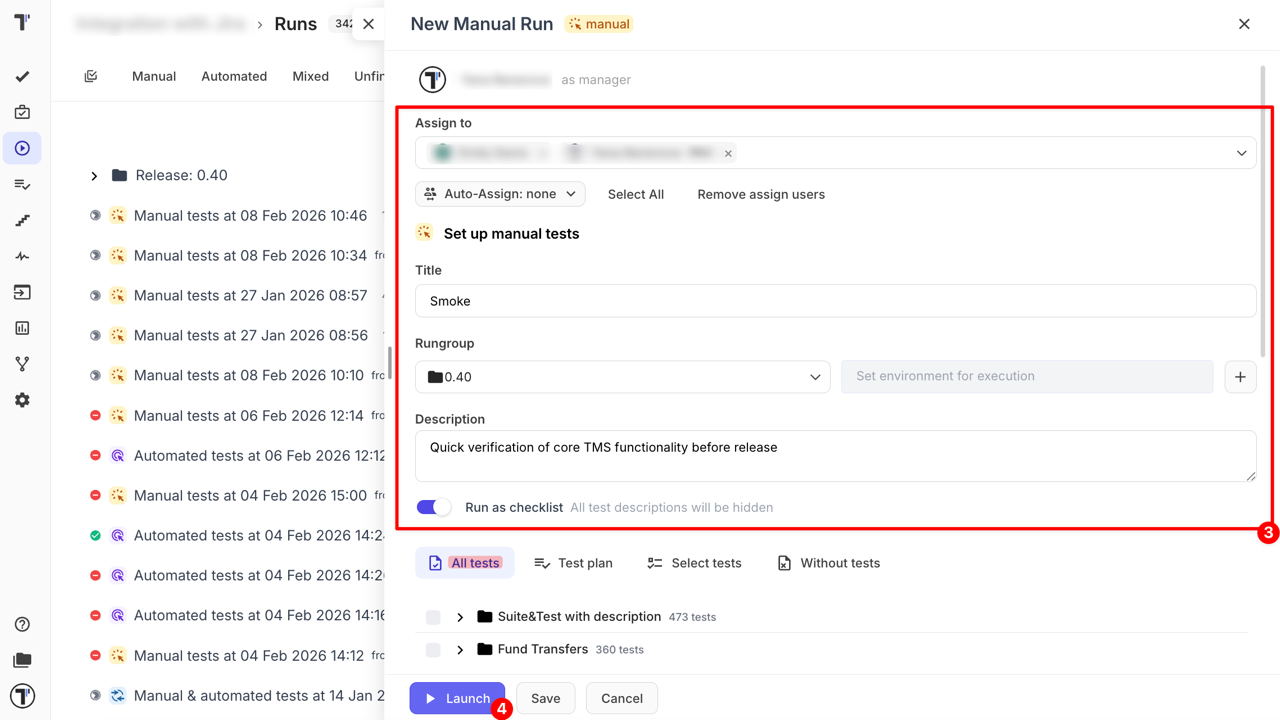 Launch all tests